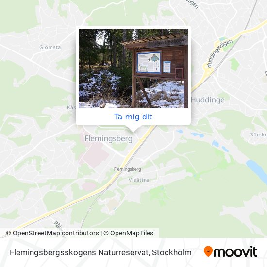Flemingsbergsskogens Naturreservat karta
