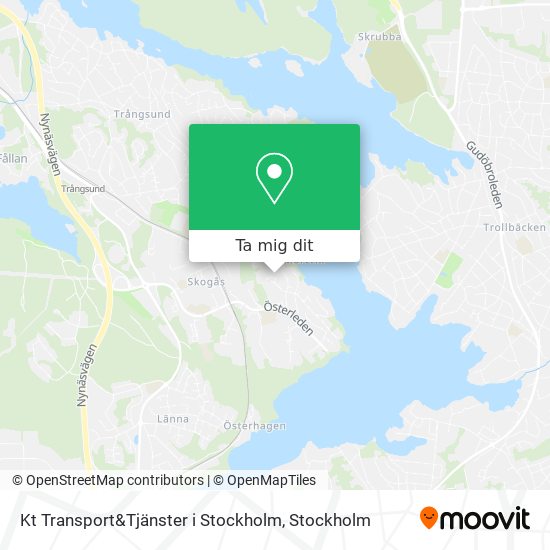 Kt Transport&Tjänster i Stockholm karta