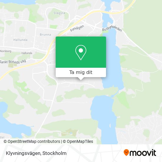 Klyvningsvägen karta