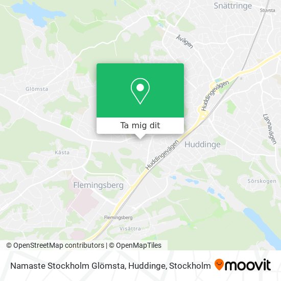 Namaste Stockholm Glömsta, Huddinge karta