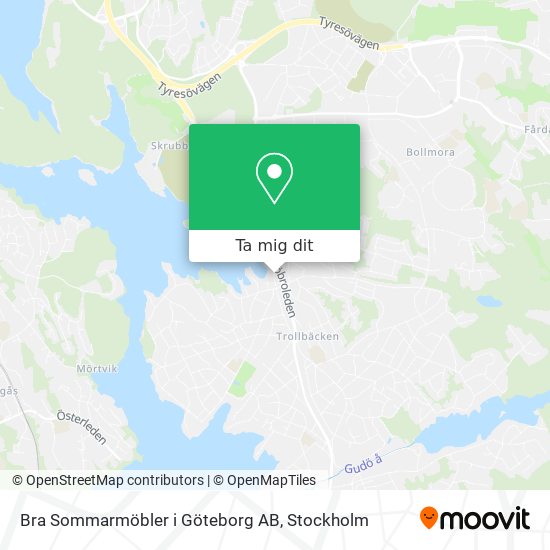 Bra Sommarmöbler i Göteborg AB karta