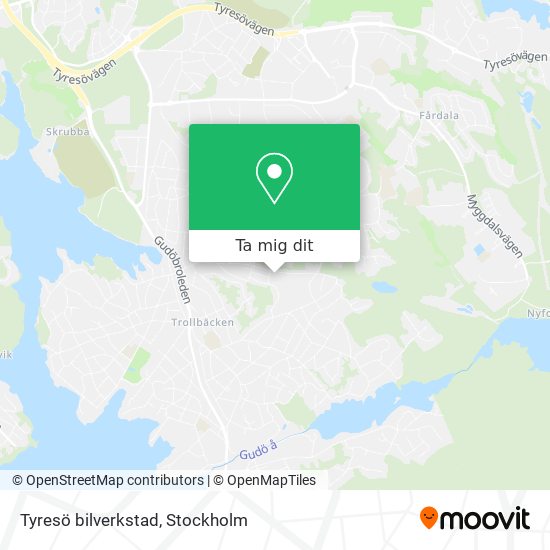 Tyresö bilverkstad karta