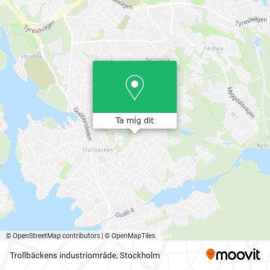 Trollbäckens industriområde karta