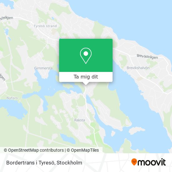 Bordertrans i Tyresö karta