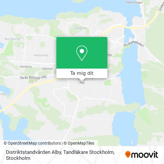Distriktstandvården Alby, Tandläkare Stockholm karta
