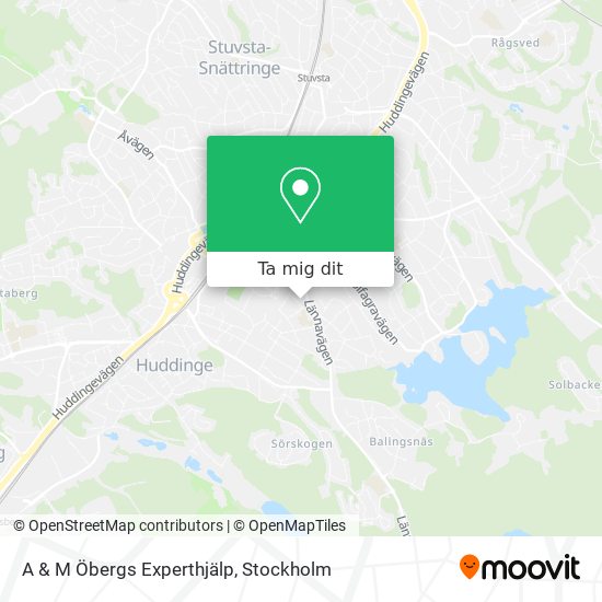 A & M Öbergs Experthjälp karta