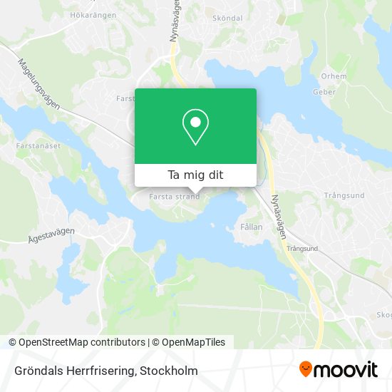 Gröndals Herrfrisering karta