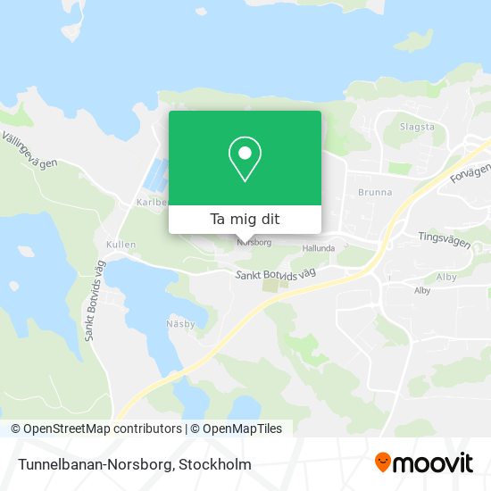 Tunnelbanan-Norsborg karta