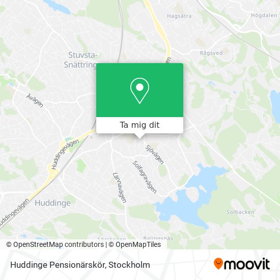 Huddinge Pensionärskör karta