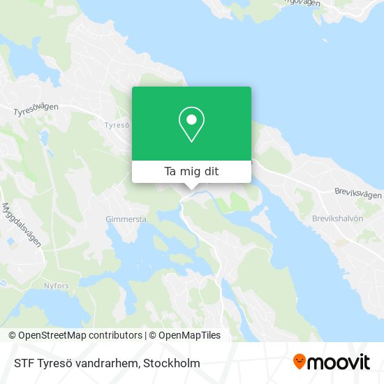 STF Tyresö vandrarhem karta