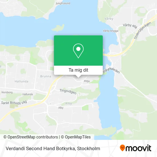 Verdandi Second Hand Botkyrka karta