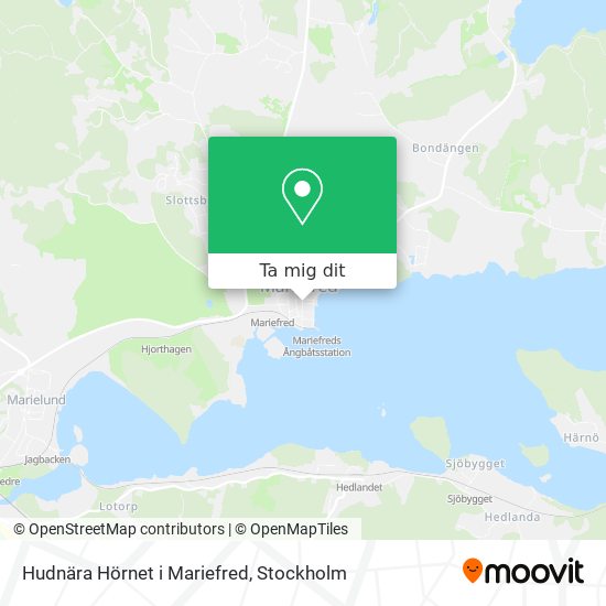 Hudnära Hörnet i Mariefred karta