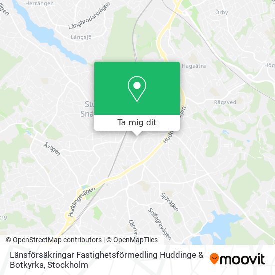 Länsförsäkringar Fastighetsförmedling Huddinge & Botkyrka karta