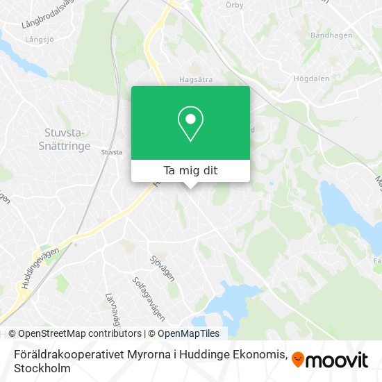 Föräldrakooperativet Myrorna i Huddinge Ekonomis karta