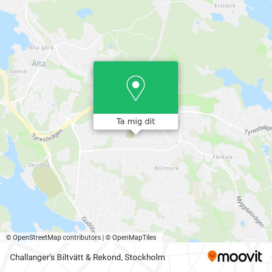 Challanger's Biltvätt & Rekond karta