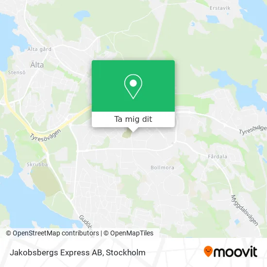 Jakobsbergs Express AB karta