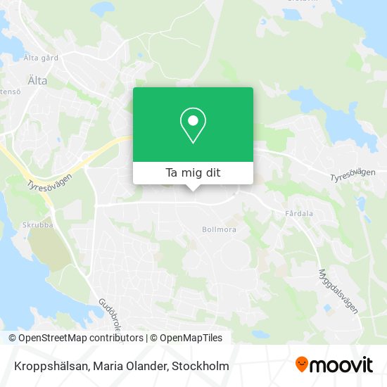 Kroppshälsan, Maria Olander karta