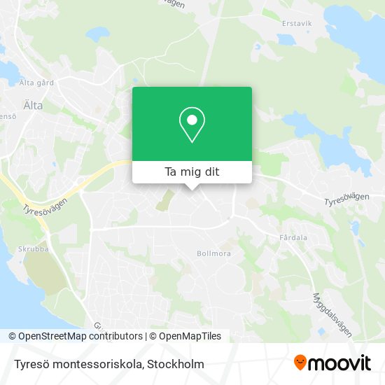 Tyresö montessoriskola karta