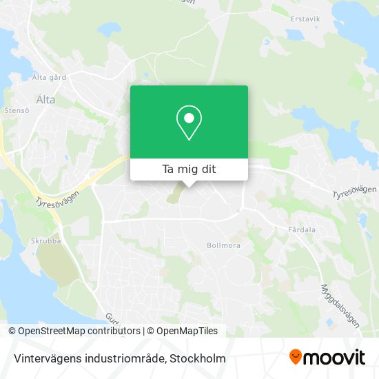 Vintervägens industriområde karta