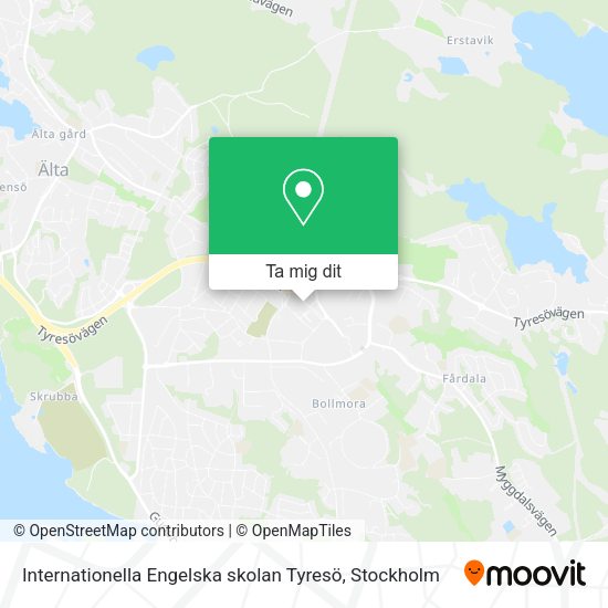 Internationella Engelska skolan Tyresö karta