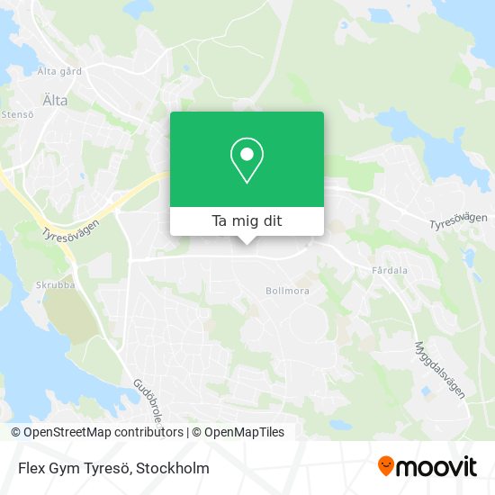 Flex Gym Tyresö karta