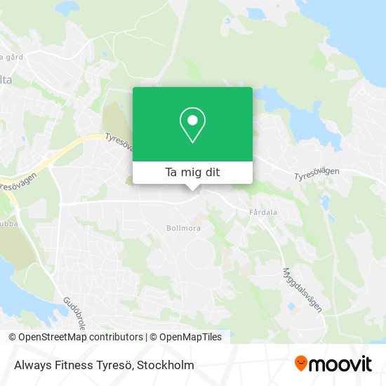 Always Fitness Tyresö karta