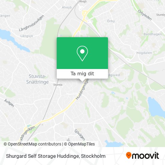 Shurgard Self Storage Huddinge karta