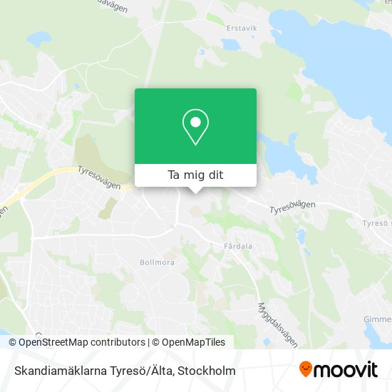 Skandiamäklarna Tyresö/Älta karta