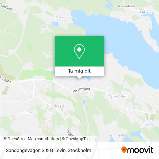 Sandängsvägen S & B Levin karta