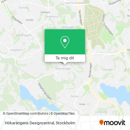 Hökarängens Designcentral karta
