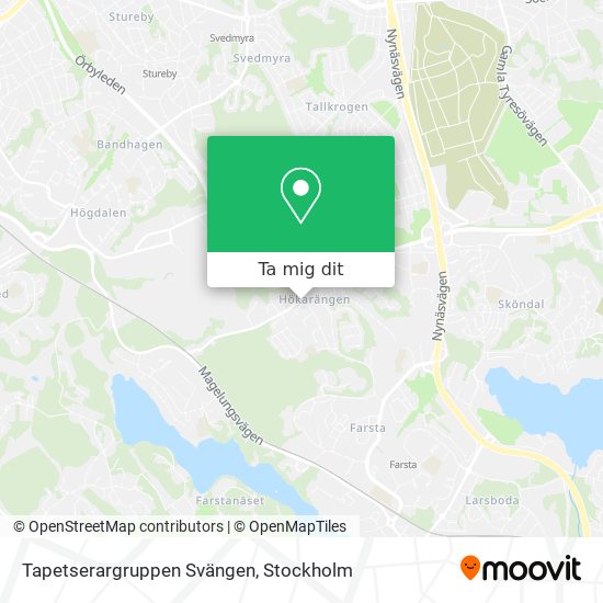 Tapetserargruppen Svängen karta