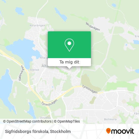 Sigfridsborgs förskola karta