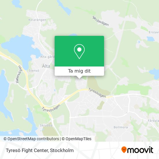 Tyresö Fight Center karta