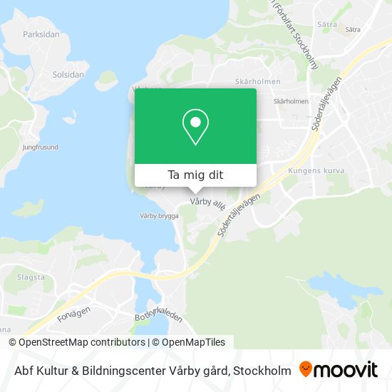 Abf Kultur & Bildningscenter Vårby gård karta