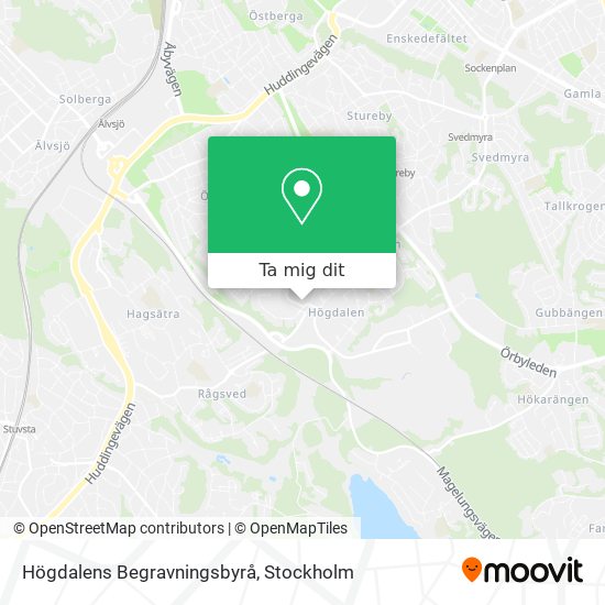 Högdalens Begravningsbyrå karta
