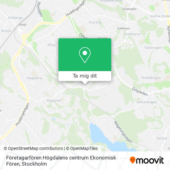 Företagarfören Högdalens centrum Ekonomisk Fören karta