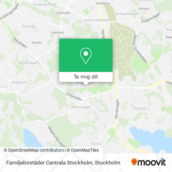 Familjebostäder Centrala Stockholm karta