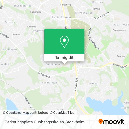 Parkeringsplats Gubbängsskolan karta