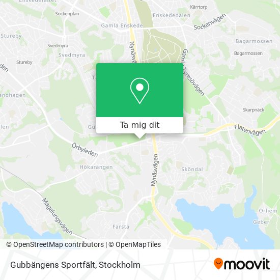 Gubbängens Sportfält karta