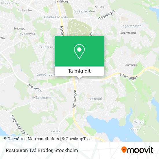 Restauran Två Bröder karta