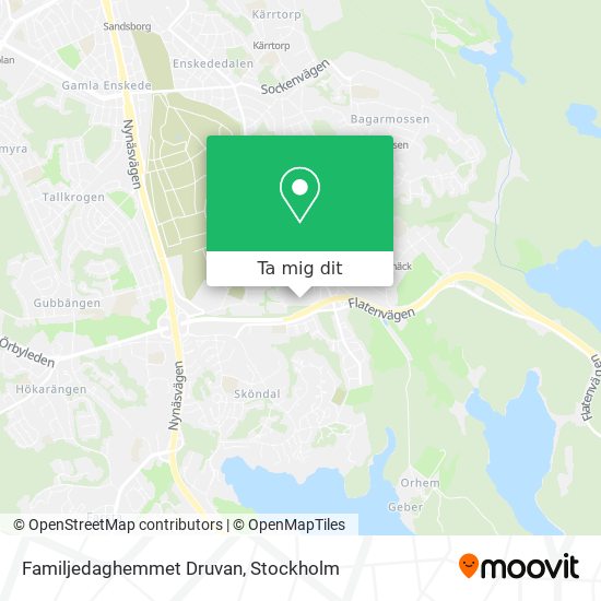 Familjedaghemmet Druvan karta