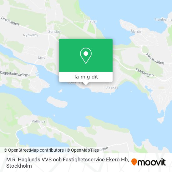 M.R. Haglunds VVS och Fastighetsservice Ekerö Hb karta