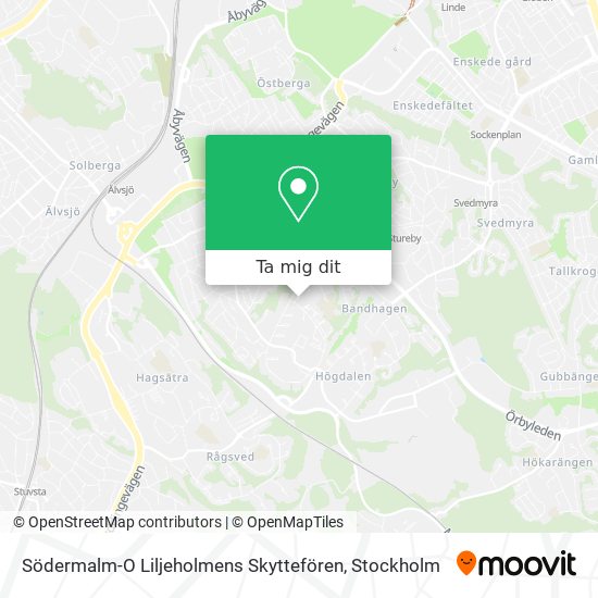 Södermalm-O Liljeholmens Skyttefören karta