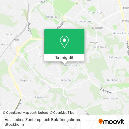 Åsa Lodins Zonterapi-och Bokföringsfirma karta