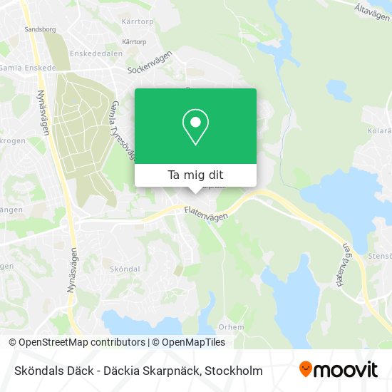 Sköndals Däck - Däckia Skarpnäck karta