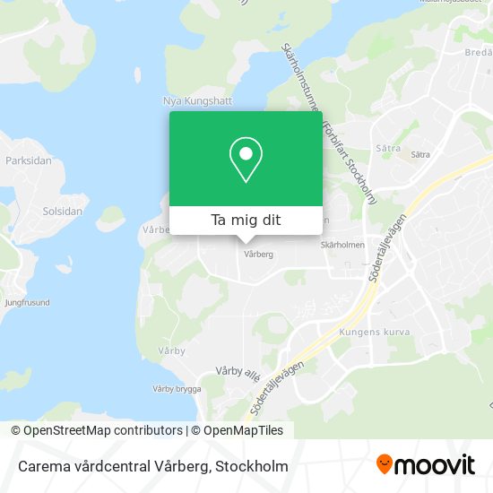 Carema vårdcentral Vårberg karta