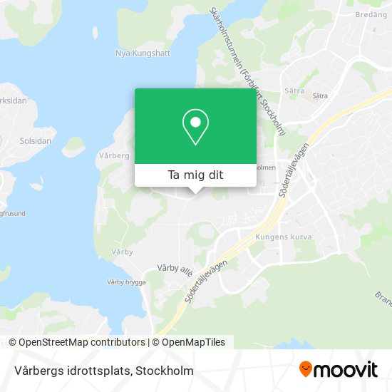 Vårbergs idrottsplats karta