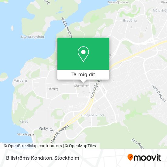 Billströms Konditori karta