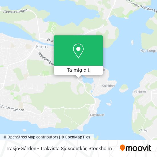 Träsjö-Gården - Träkvista Sjöscoutkår karta