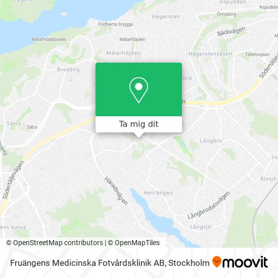 Fruängens Medicinska Fotvårdsklinik AB karta